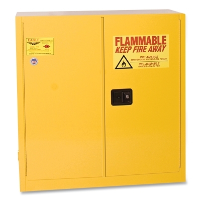 2-DOOR SAFETY STORAGE CABINET YELLOW 30GAL.CAP.